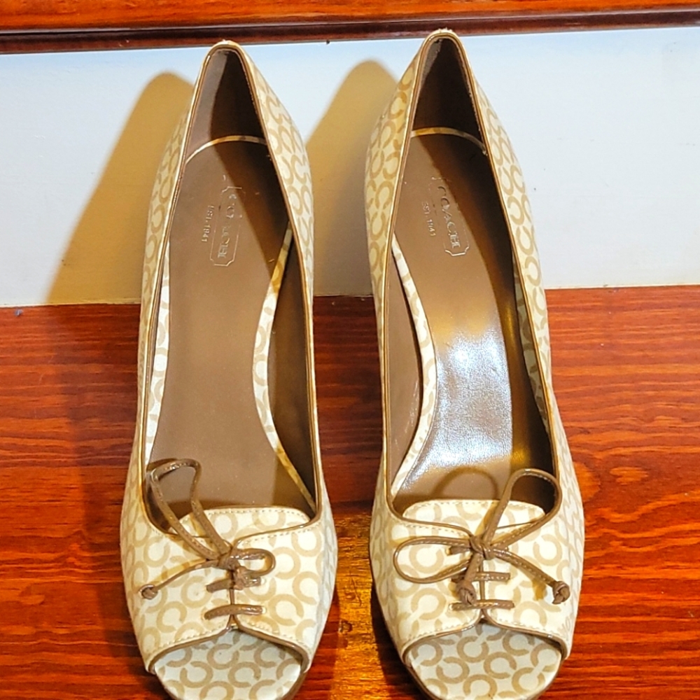 Coach Peep Toe Heels